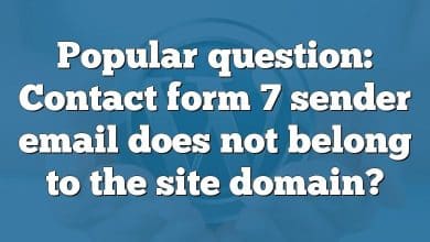 Popular question: Contact form 7 sender email does not belong to the site domain?