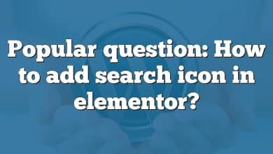 Popular question: How to add search icon in elementor?