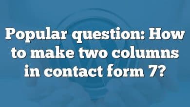 Popular question: How to make two columns in contact form 7?