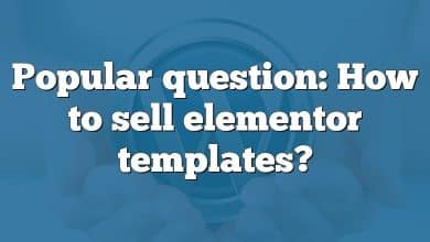 Popular question: How to sell elementor templates?