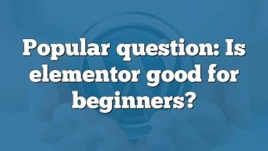 Popular question: Is elementor good for beginners?