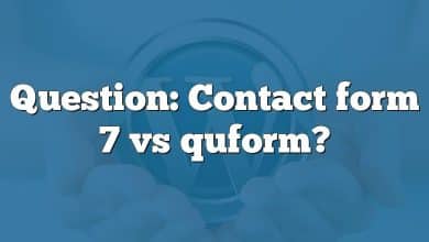 Question: Contact form 7 vs quform?