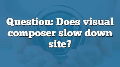 Question: Does visual composer slow down site?