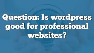 Question: Is wordpress good for professional websites?