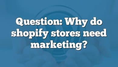 Question: Why do shopify stores need marketing?