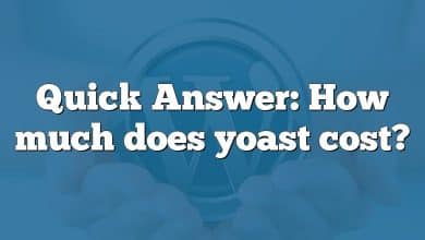 Quick Answer: How much does yoast cost?