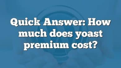 Quick Answer: How much does yoast premium cost?