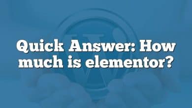 Quick Answer: How much is elementor?