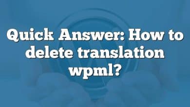 Quick Answer: How to delete translation wpml?