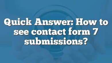 Quick Answer: How to see contact form 7 submissions?