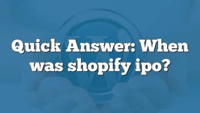 Quick Answer: When was shopify ipo?