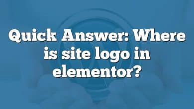 Quick Answer: Where is site logo in elementor?