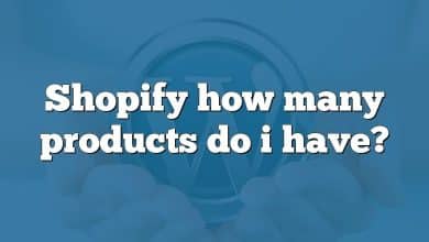 Shopify how many products do i have?