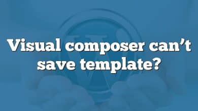 Visual composer can’t save template?