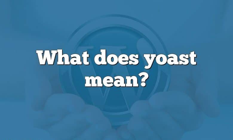 What does yoast mean?