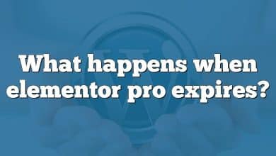 What happens when elementor pro expires?