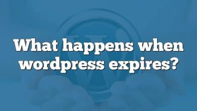 What happens when wordpress expires?