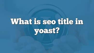 What is seo title in yoast?