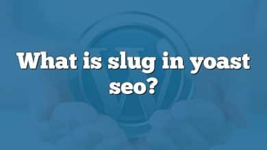 What is slug in yoast seo?