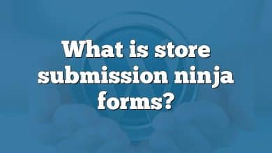 What is store submission ninja forms?