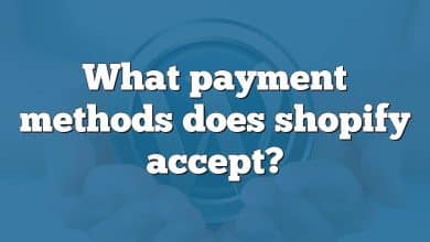 What payment methods does shopify accept?