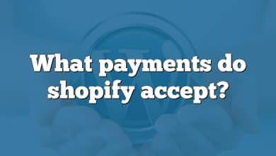 What payments do shopify accept?