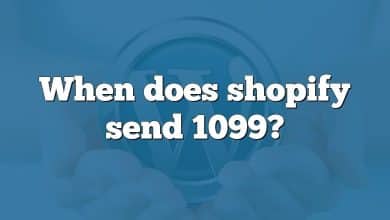 When does shopify send 1099?