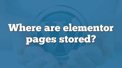 Where are elementor pages stored?