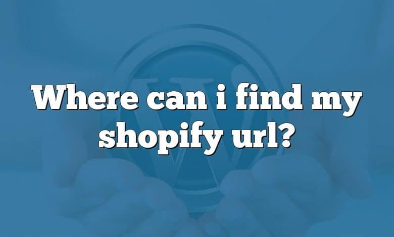 Where can i find my shopify url?