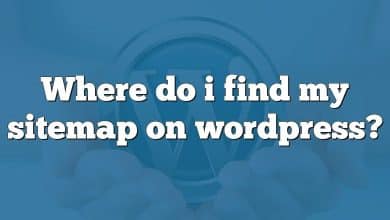 Where do i find my sitemap on wordpress?