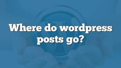 Where do wordpress posts go?