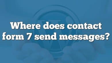 Where does contact form 7 send messages?