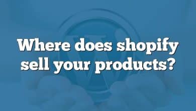 Where does shopify sell your products?