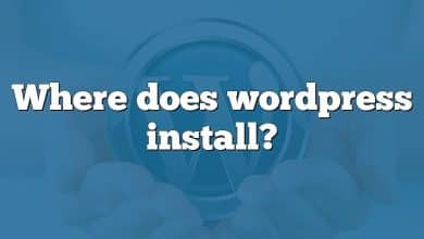 Where does wordpress install?