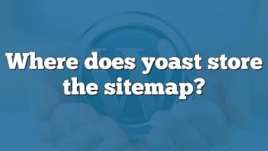 Where does yoast store the sitemap?