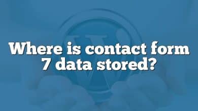 Where is contact form 7 data stored?