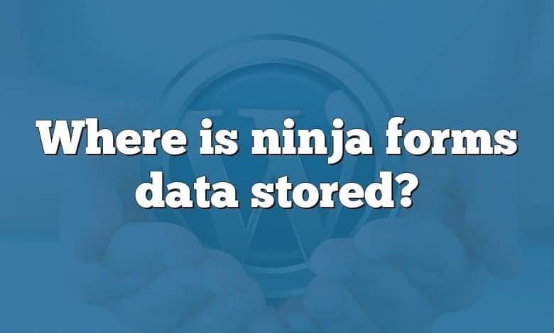 Where is ninja forms data stored?