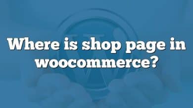 Where is shop page in woocommerce?