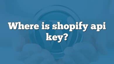 Where is shopify api key?