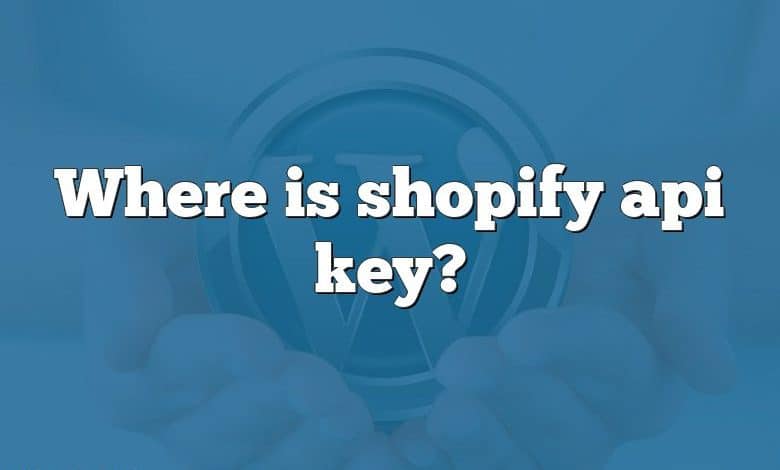 Where is shopify api key?