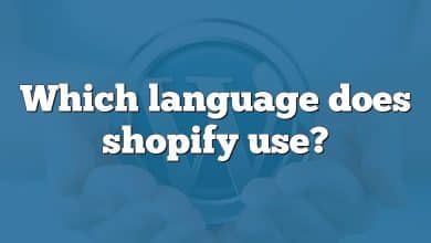 Which language does shopify use?