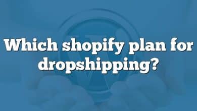 Which shopify plan for dropshipping?