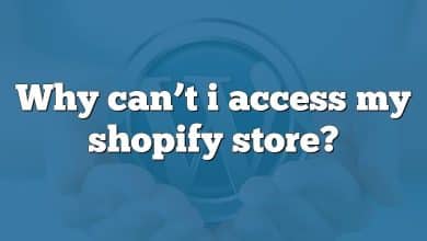 Why can’t i access my shopify store?