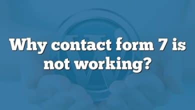 Why contact form 7 is not working?