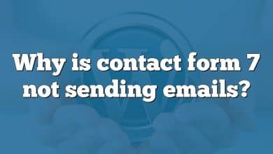 Why is contact form 7 not sending emails?