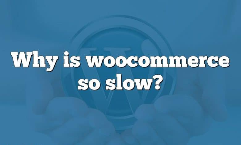 Why is woocommerce so slow?