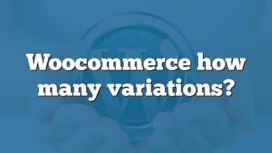 Woocommerce how many variations?