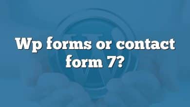 Wp forms or contact form 7?