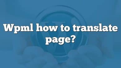 Wpml how to translate page?