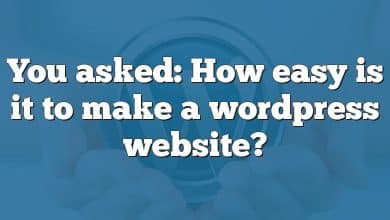 You asked: How easy is it to make a wordpress website?